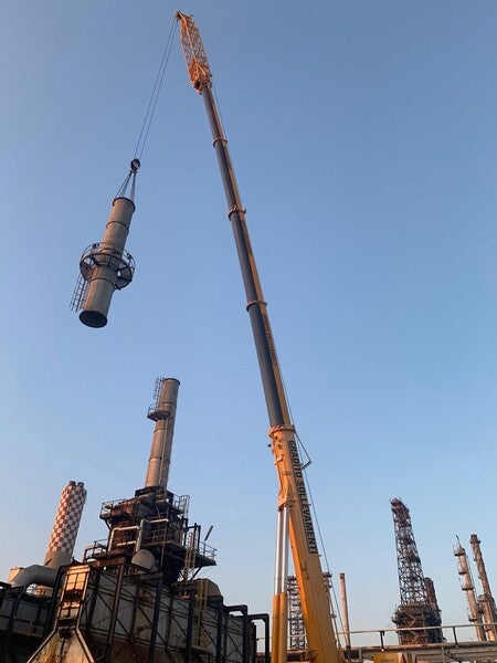 image by Giuseppe Gradito containing crane, lift, factory, plant, equipment