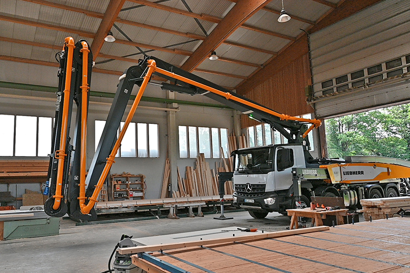 Liebherr truck-mounted concrete pumps for concreting in halls, buildings and tunnels